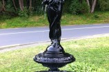 Close up of the Nathan memorial fountain, showing sculpture of Ancient Grecian looking woman.