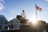Matariki flags designed by Reuben Paterson, flying on the Wellington waterfront.