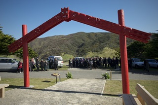 Entrance gateway at Makara Cemetery.  