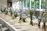 Table set for event dinner.