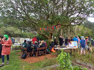 View of community garden at Miramar Prison Garden.