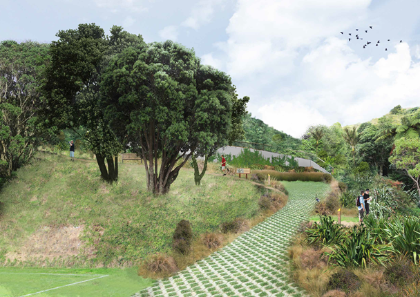 Artist impression of Omāroro Reservoir completed project