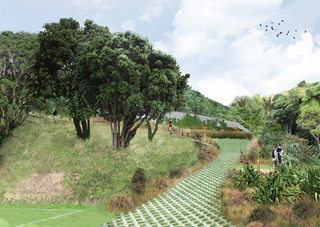 Artist impression of Omāroro Reservoir completed project