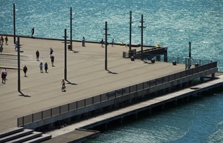 Photo of Wellington waterfront in summer. 