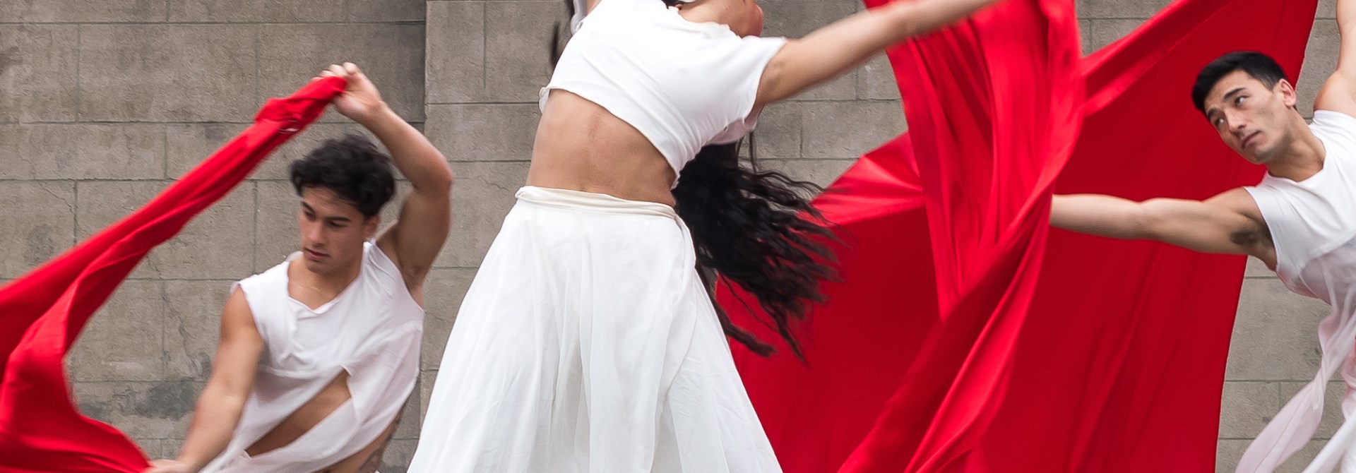 Image of dancers performing as part of the Performance Arcade and City as a Theatre