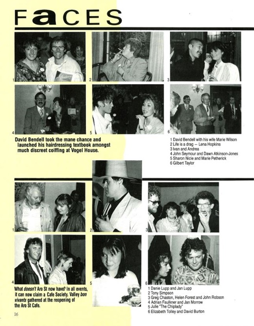 Image of Wellington City Magazine Faces section