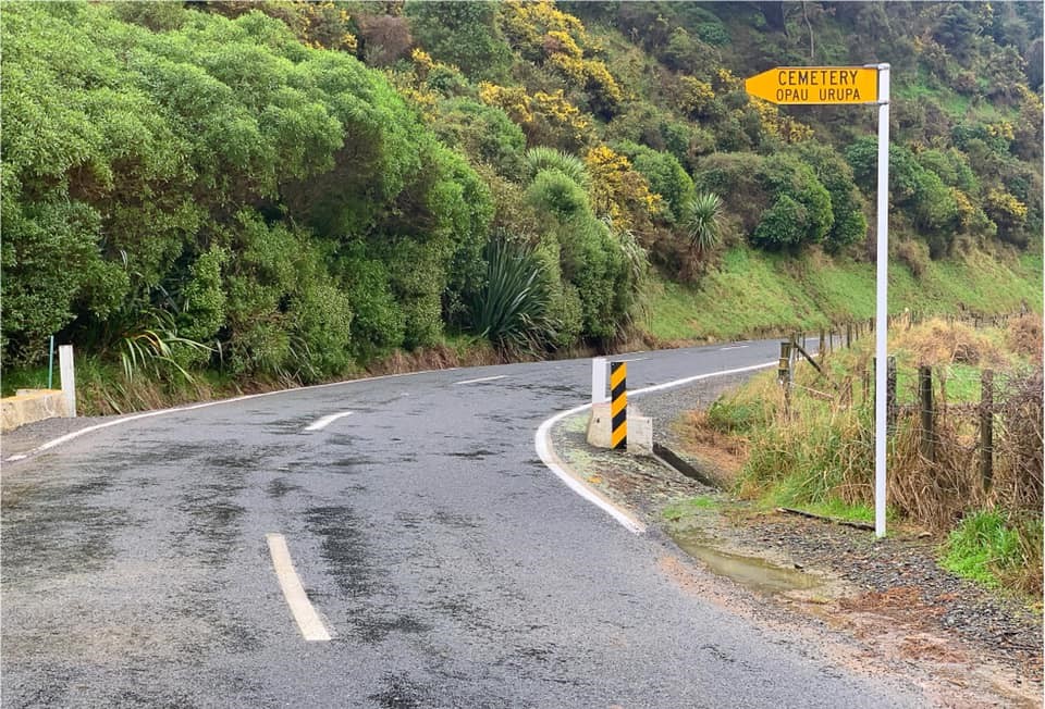 Image of Makara Urupa road sign credit Darin Campbell