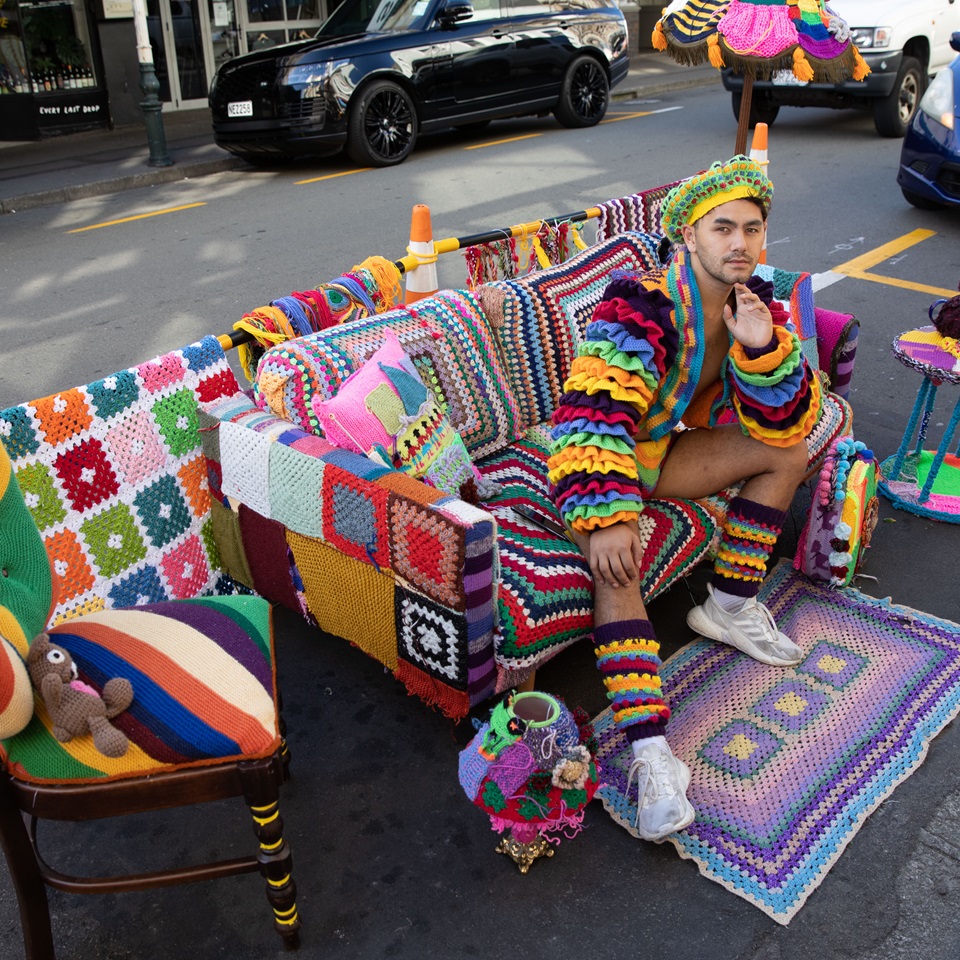 Participant in PARKing Day 2021 along Cuba Street