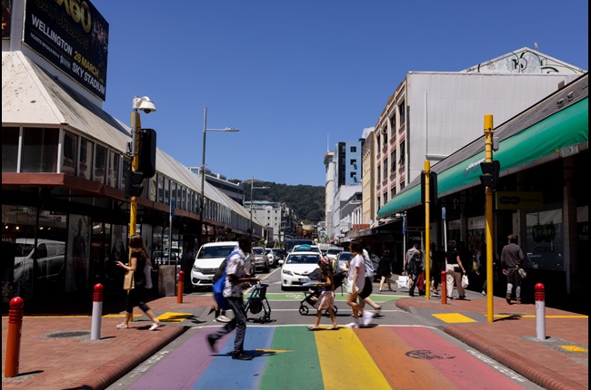 Rainbow gets splash of colour for new year