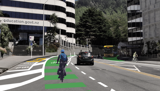 Bike network plan design for Bowen and Terrace