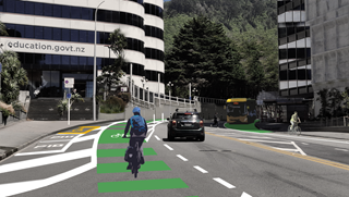 Bike network plan design for Bowen and Terrace