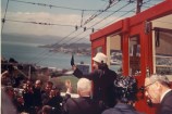 Lady Bird Johnson on Cable Car in 1966 visit to Wellington