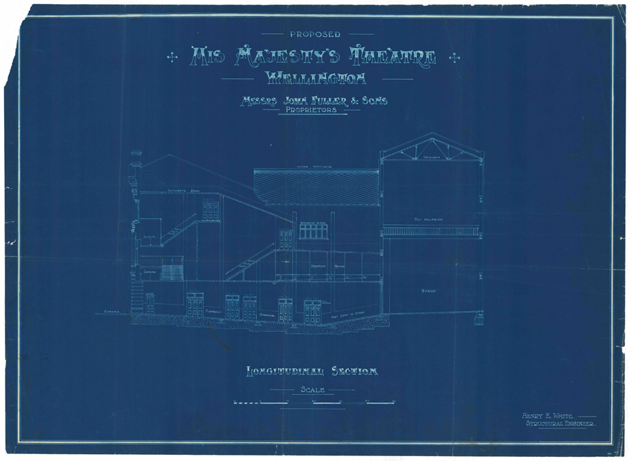 The blueprint design for St James Theatre.