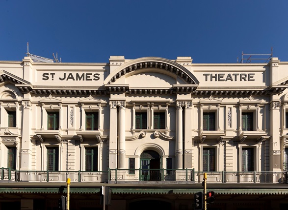 The facade of St James Theatre.