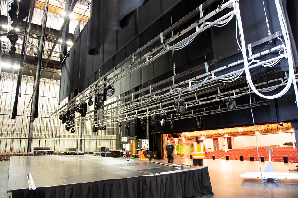 St James Theatre behind the scenes and stage