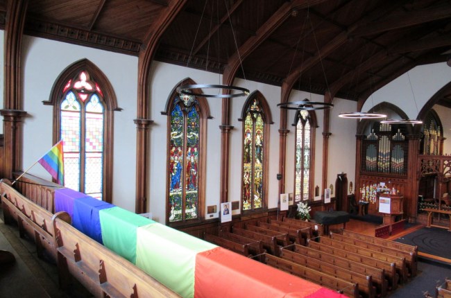 Council and Heritage building rainbows