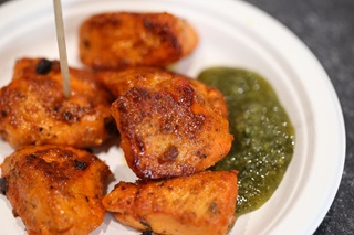 Chicken on a paper plate