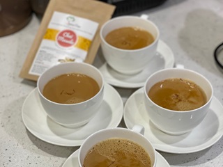 Teacups with Chai Masala in them.