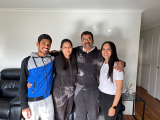 Group of people smiling.