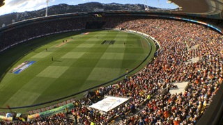 Sports game at the stadium.