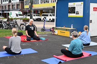 Yoga in the park.