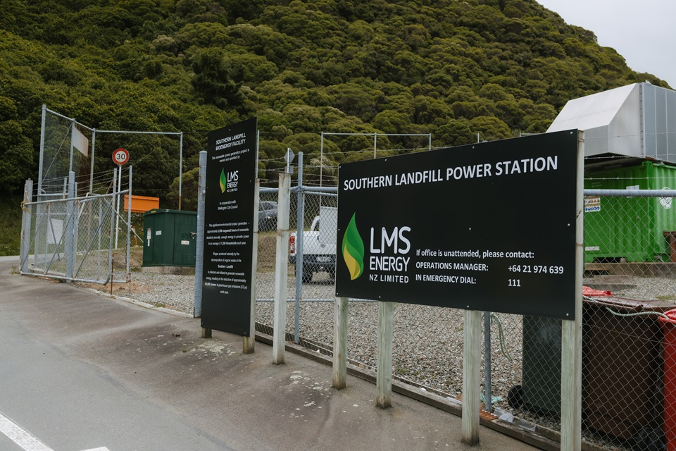 Site at Southern Landfill for the biogas capture system which converts the gas into electricity