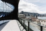Tākina balcony with mirrored with view of harbour