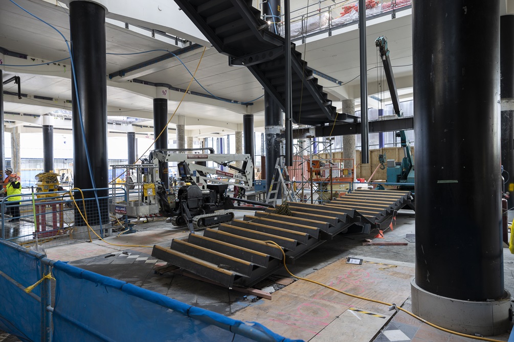 Te Matapihi interior view ground floor under construction