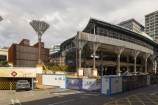 Te Matapihi exterior under construction from Harris Street