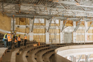 Town Hall interior upper level under construction 