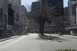 Virtually empty scenes around Lambton Quay during August 2021 COVID-19 lockdown