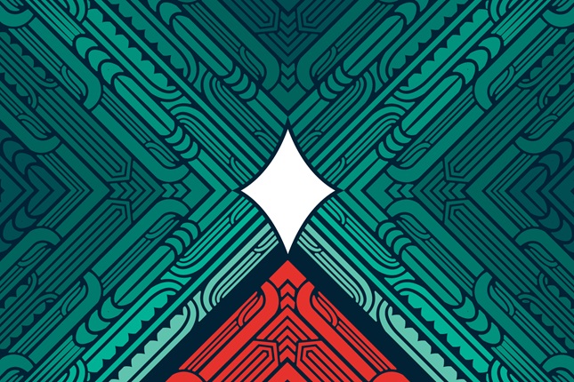 Graphic illustration of Matariki Puanga.