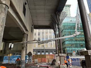 Concrete pump at Te Matapihi.
