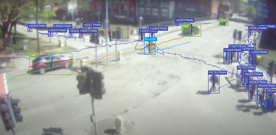 How traffic counting sensors data looks with no identifying information just detected active transport uses including pedestrian, cyclist and car.