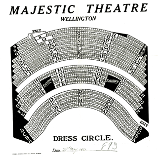 Majestic Theatre seating plan from 1931. 