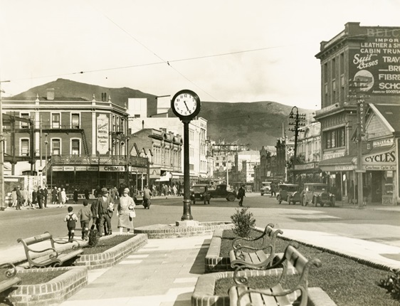 The courtenay place clock in the old Te Aro Park.