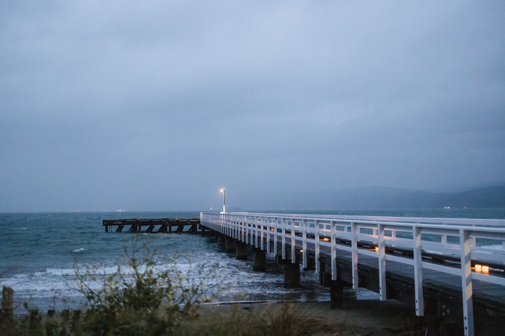 The completed seatoun wharf.