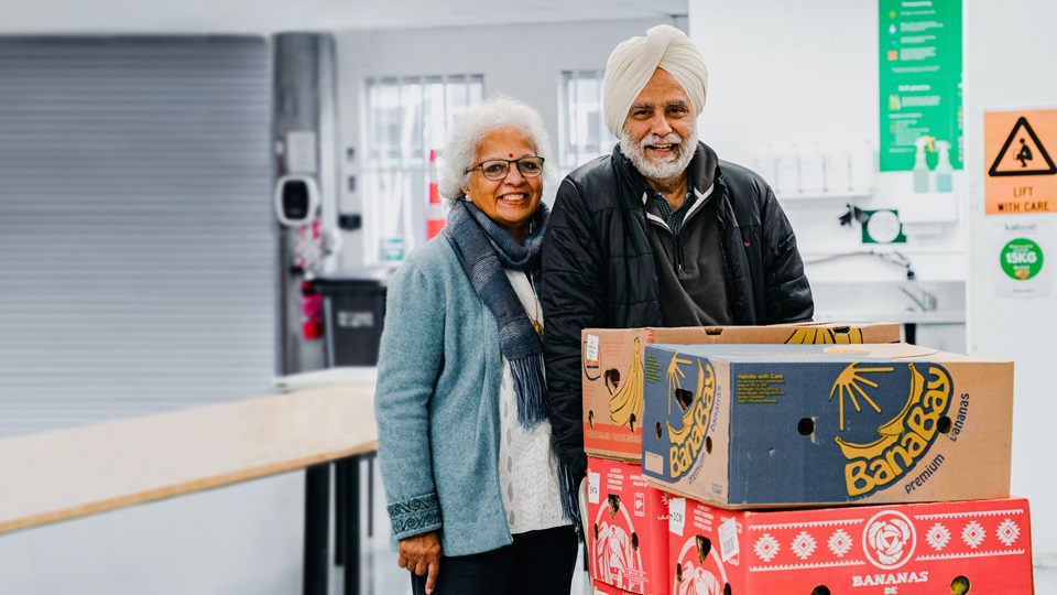 Geeta and Manjit from EKTA charity recipient of Kaibosh food rescue.