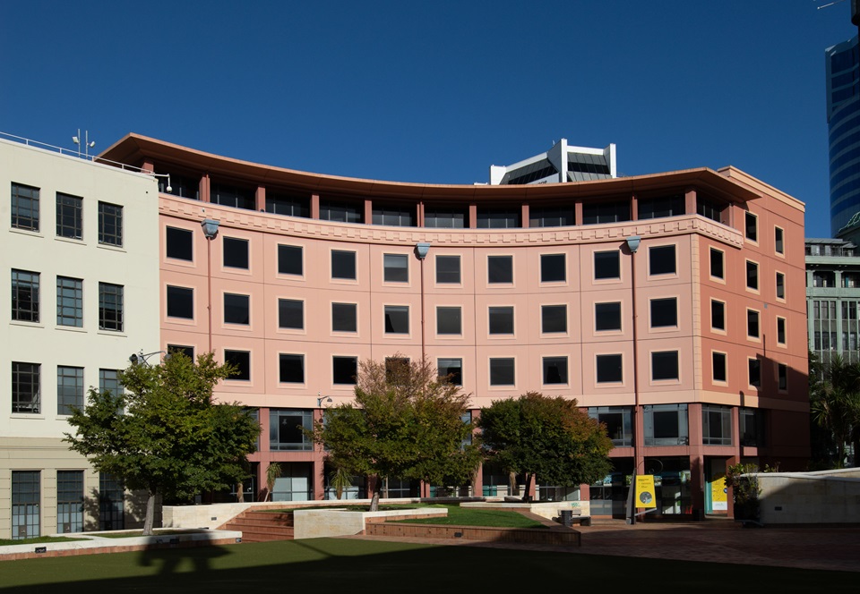 Civic Admin Building in Civic Square before demolition work required.