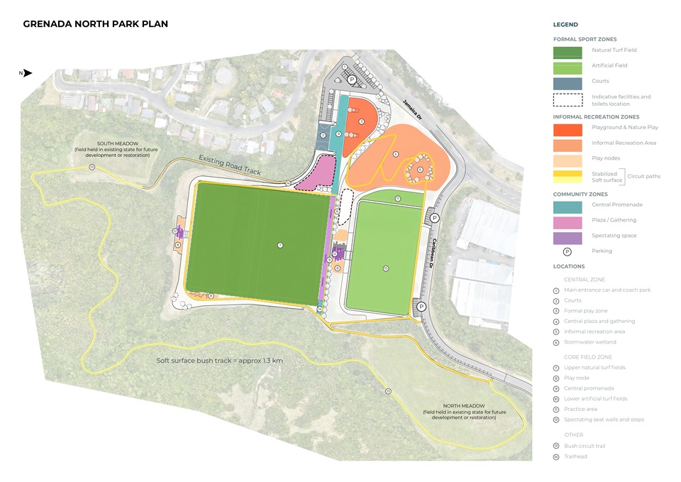 Concept design for Grenada North Park plan