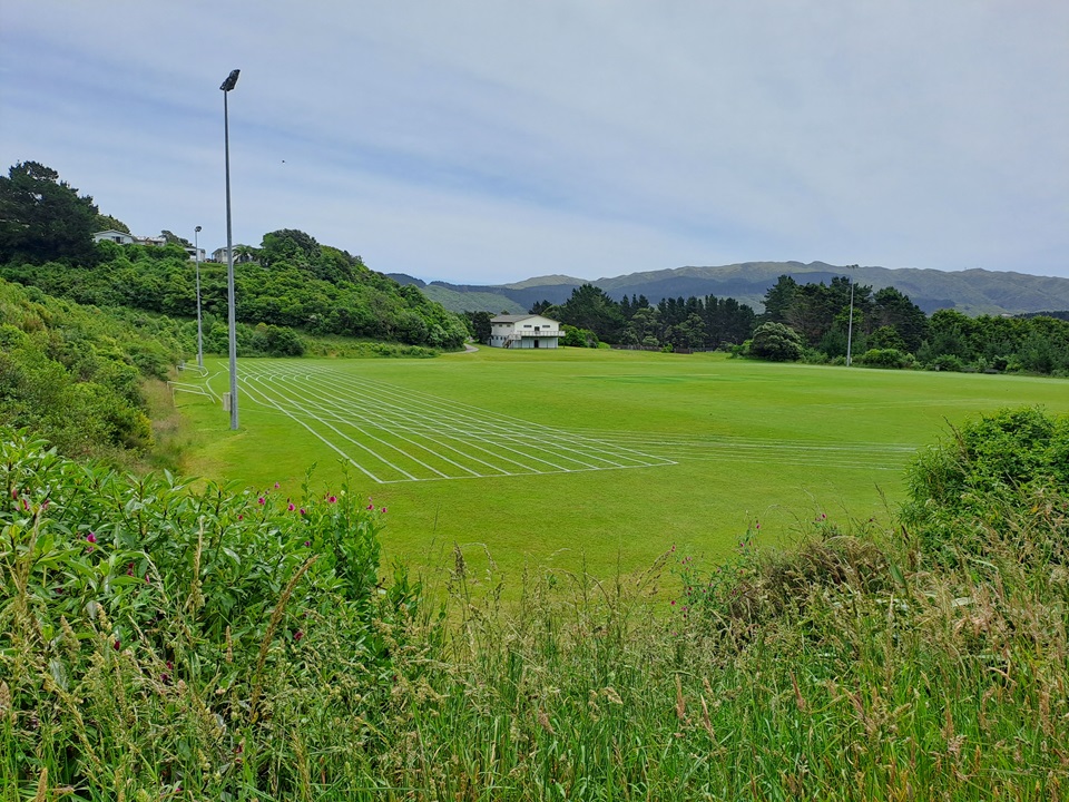 Grenada North Park field and building before upgrade begins.