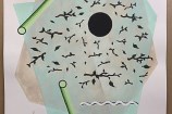 An abstract painting of twigs