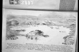 Copy sketch of 'Birdseye view of Wellington' showing Pa sites around Port Nicholson in Wellington in 1840.