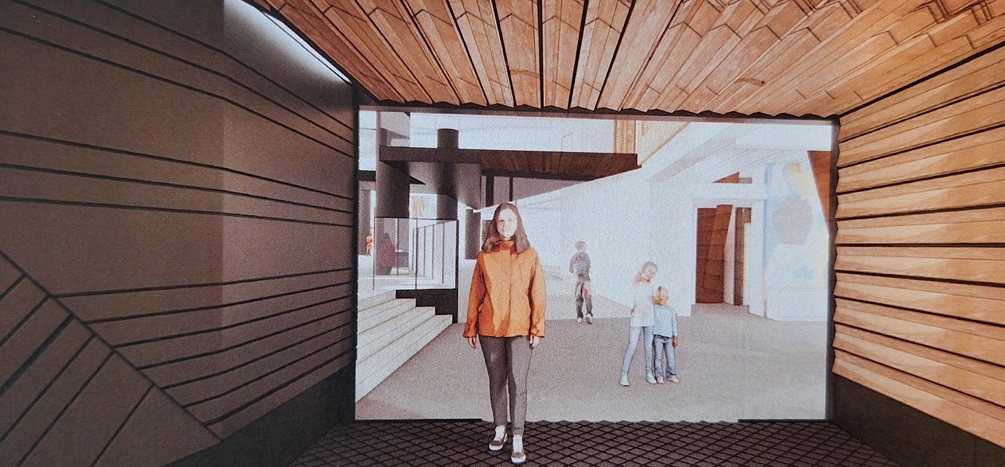 Artist impression of the lobby artwork.