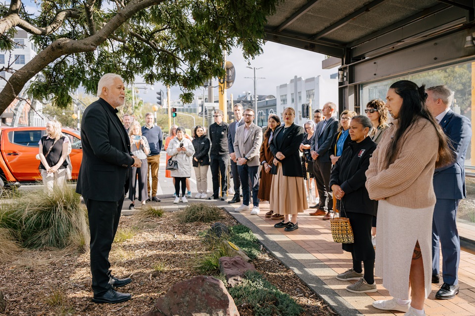 Golden Mile blessing led by Peter Jackson (Te Āti Awa)