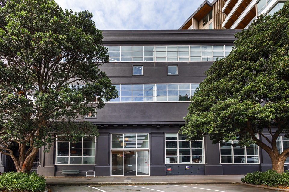 Entrance to site which will house new Toi Pōneke in portion of the building on Market Lane.
