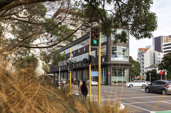 View of site which will house new Toi Pōneke in portion of the building on Market Lane.