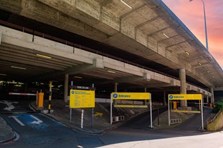 The entrance to Clifton Car Park.