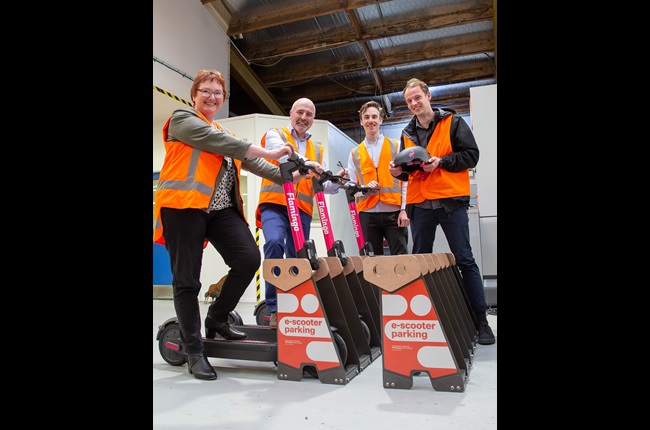 New Ruru racks for e-scooter parking in central Wellington