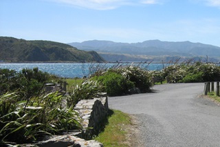 View of the sea and Dorrie Leslie Park.